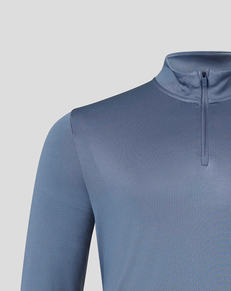 Men’s AMC Long Sleeve Technical Quarter Zip Top – Clay Blue