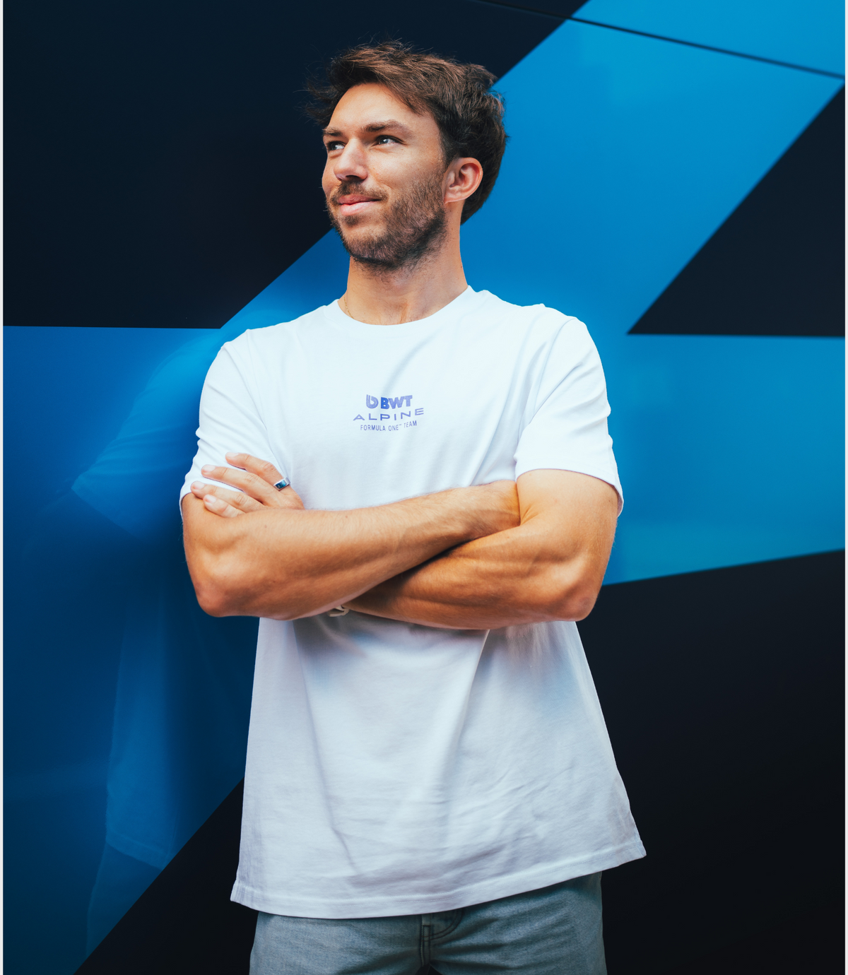 Alpine Unisex Core Driver Pierre Gasly Relaxed Fit T-Shirt – White - White