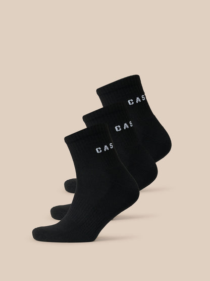 Castore X Tawke 3 Pack Quarter Socks - Black