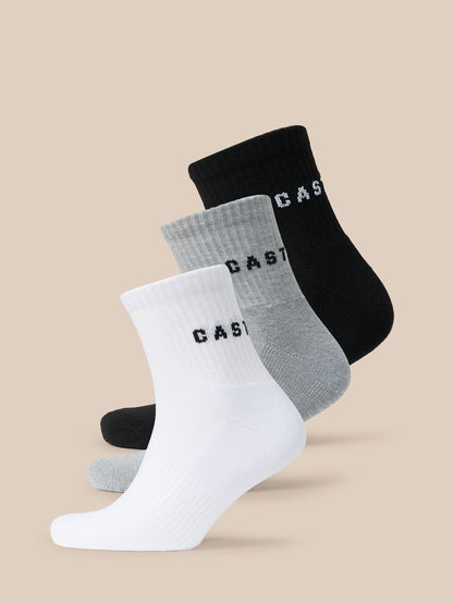 Castore X Druce 3 Pack Quarter Socks - Multi