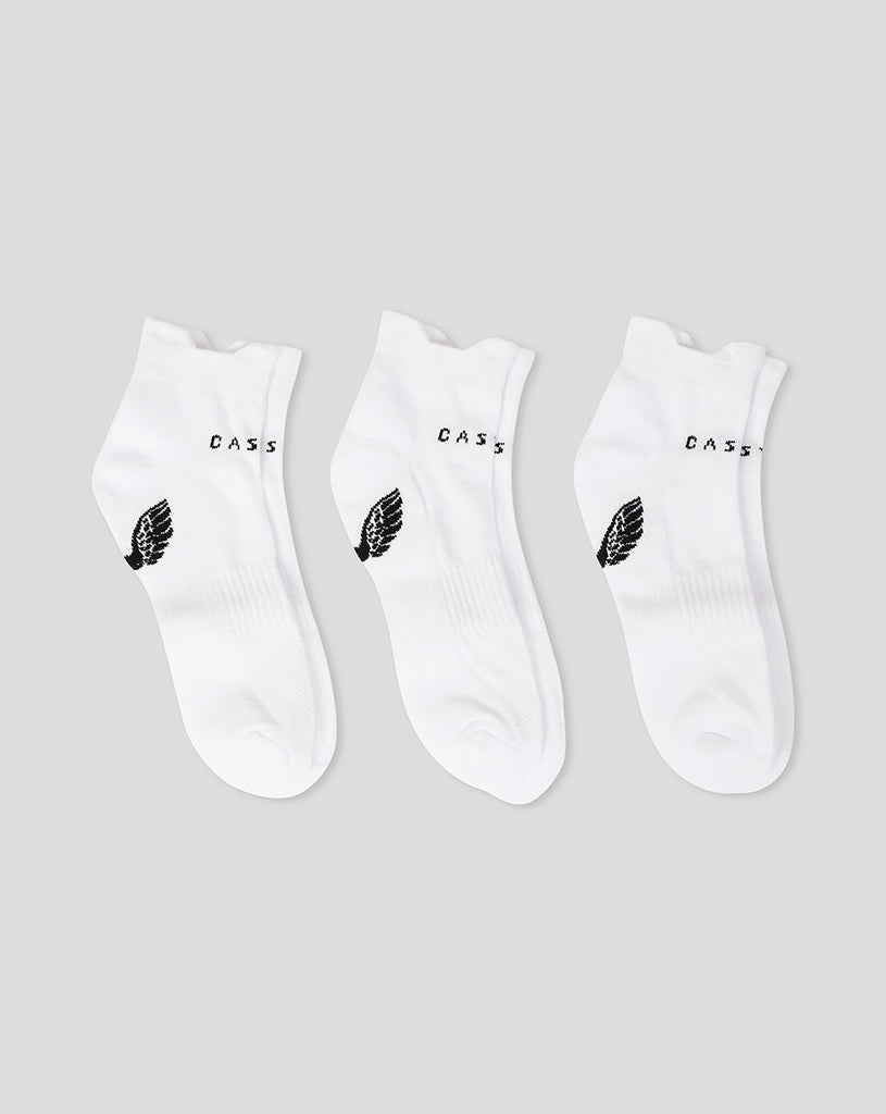 Cushioned Ankle Socks 3 Pack - White