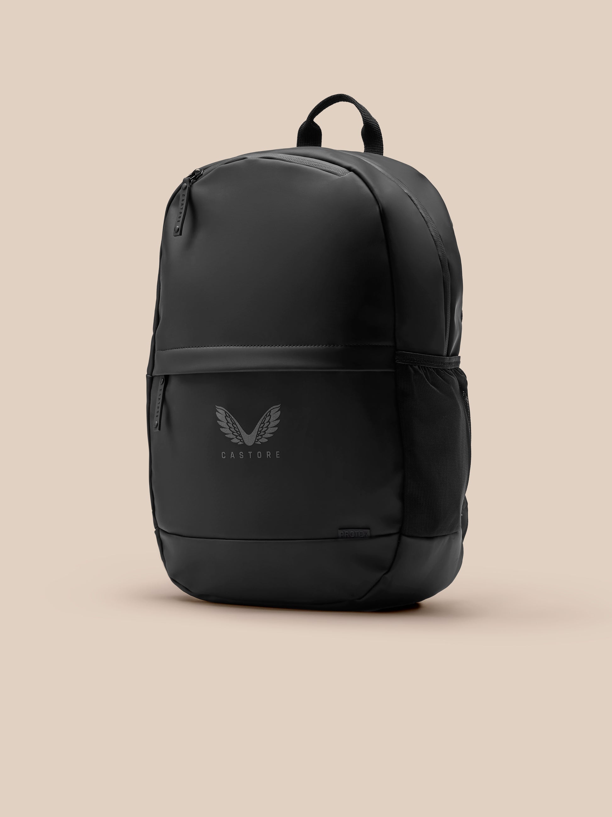 Navy Core Backpack with front zip pocket, padded back and adjustable straps