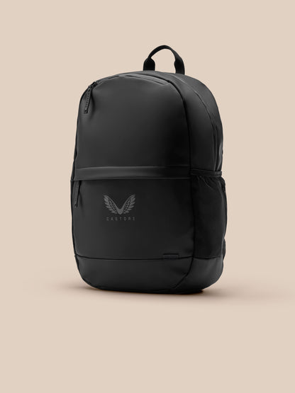 Navy Core Backpack with front zip pocket, padded back and adjustable straps