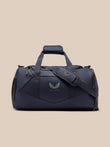 Navy Core Holdall featuring padded top handle and detachable shoulder strap with Castore wing logo.