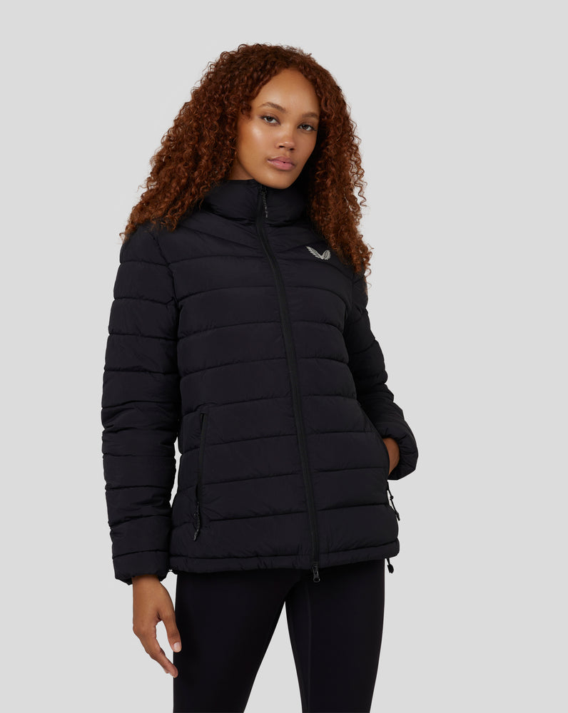 Women’s Travel Packable Quilt Hooded Jacket - Black
