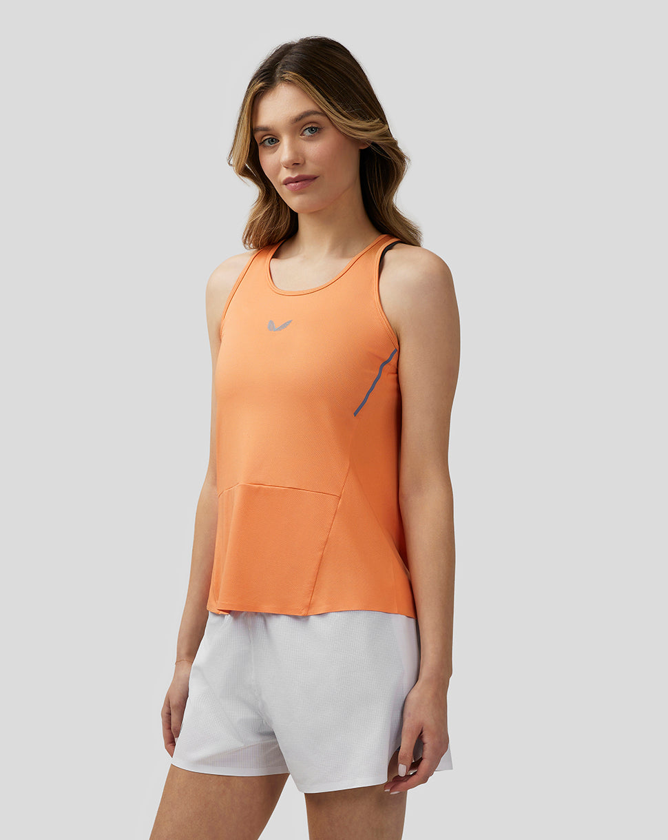 Women’s Apex Lightweight Panelled Tank Top - Dusty Orange