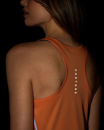 Women’s Apex Lightweight Panelled Tank Top - Dusty Orange