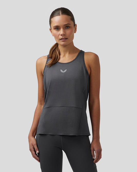 Women’s Apex Lightweight Panelled Tank Top - Gunmetal