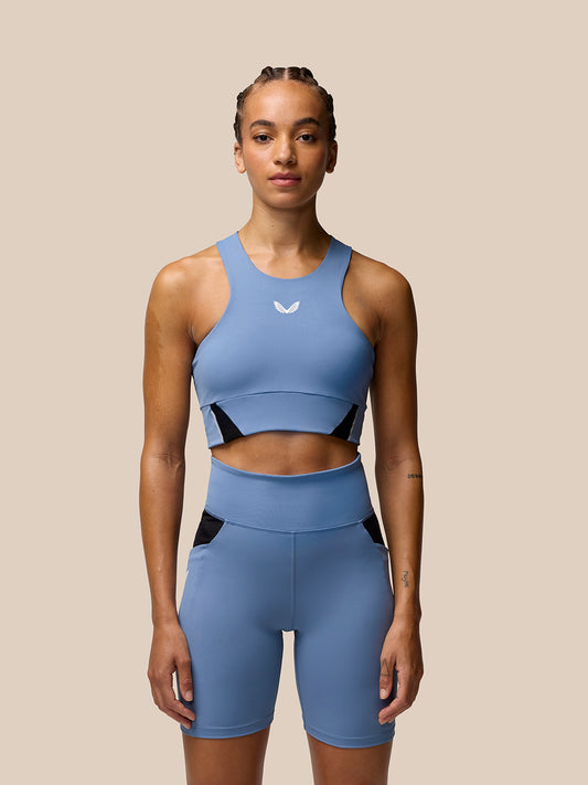 Women’s Apex Aeromesh Longline Sports Bra - Light Blue