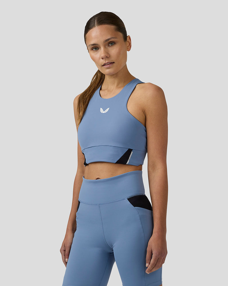 Women’s Apex Aeromesh Longline Sports Bra - Light Blue