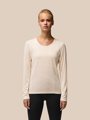 Women’s Flow Movement Long Sleeve T Shirt – Beige