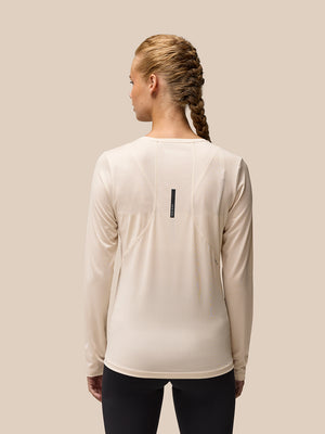 Women’s Flow Movement Long Sleeve T Shirt – Beige