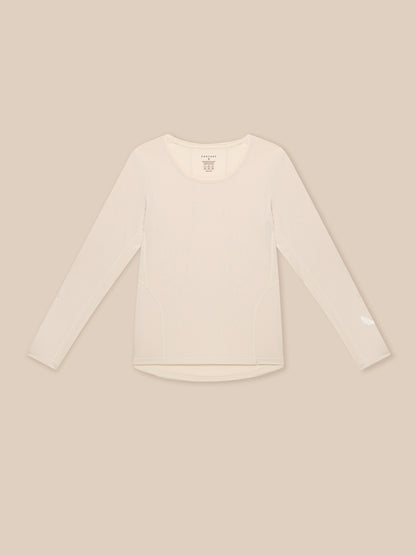 Women’s Flow Movement Long Sleeve T Shirt – Beige