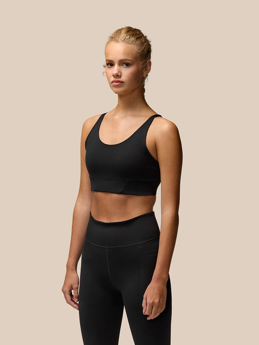 Women’s Flow Training Low Impact Crop Sports Bra - Black