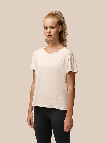 Women’s Flow Training Movement Short Sleeve T Shirt - Beige