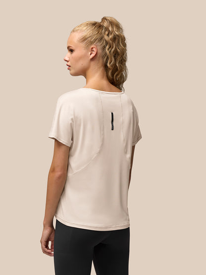 Women’s Flow Training Movement Short Sleeve T Shirt - Beige