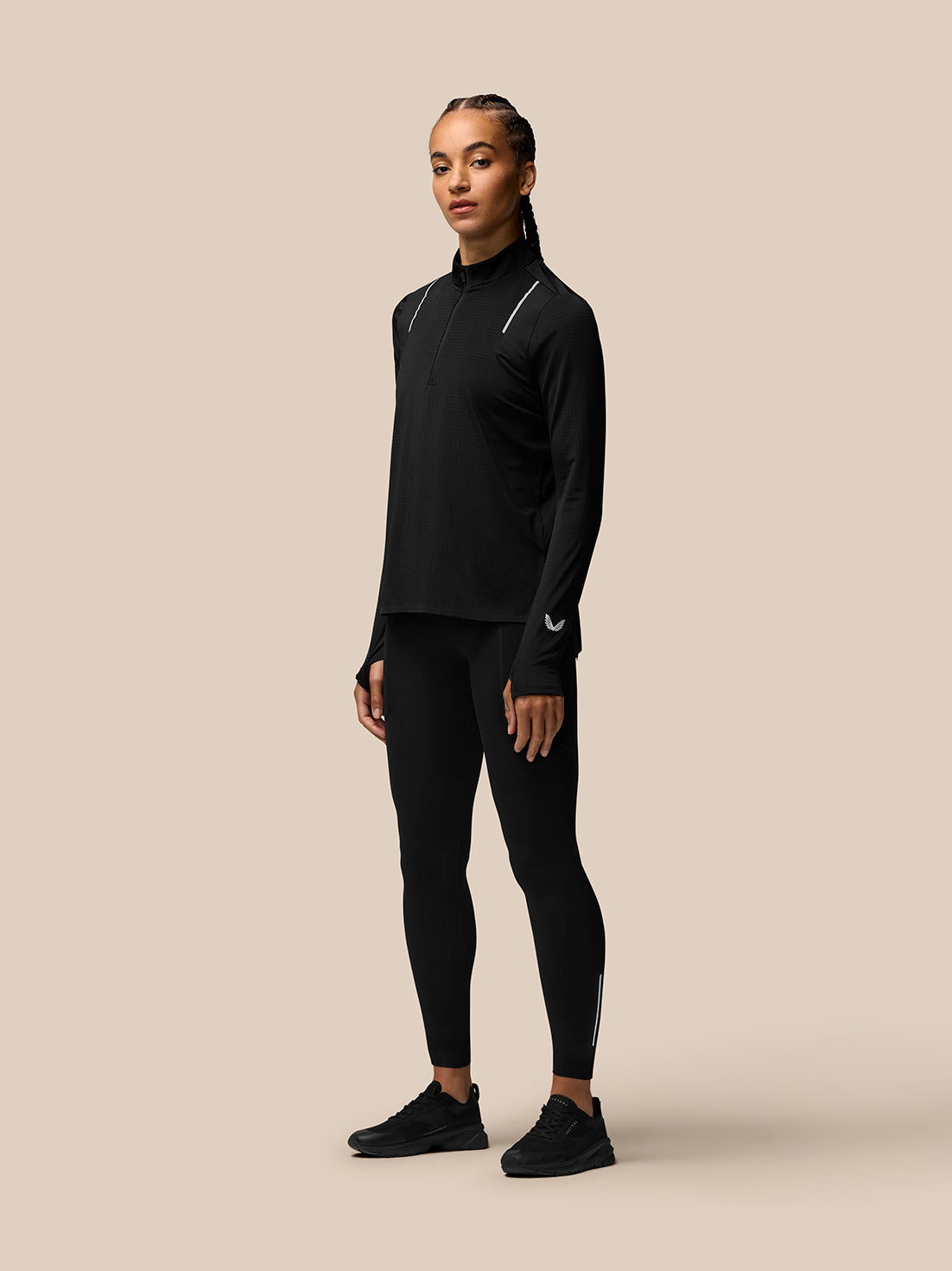 Apex Trainings-1/4-Zip-Oberteil – Schwarz - Black