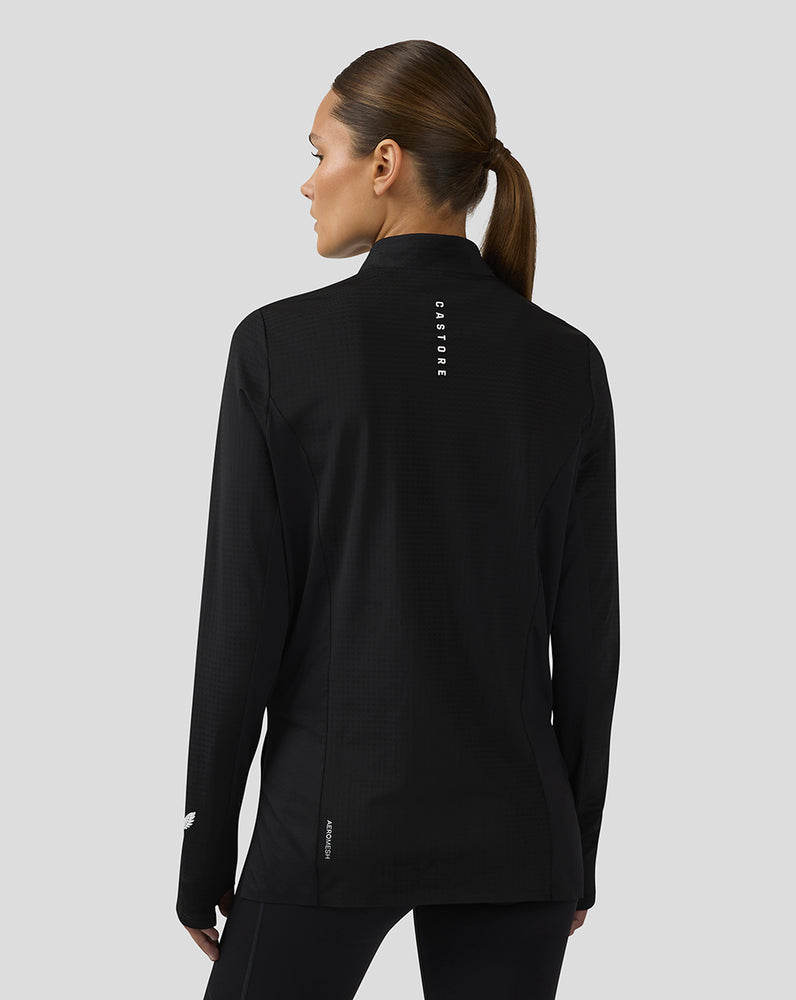 Women’s Apex Long Sleeve Aeromesh Training 1/4 Zip Top - Black