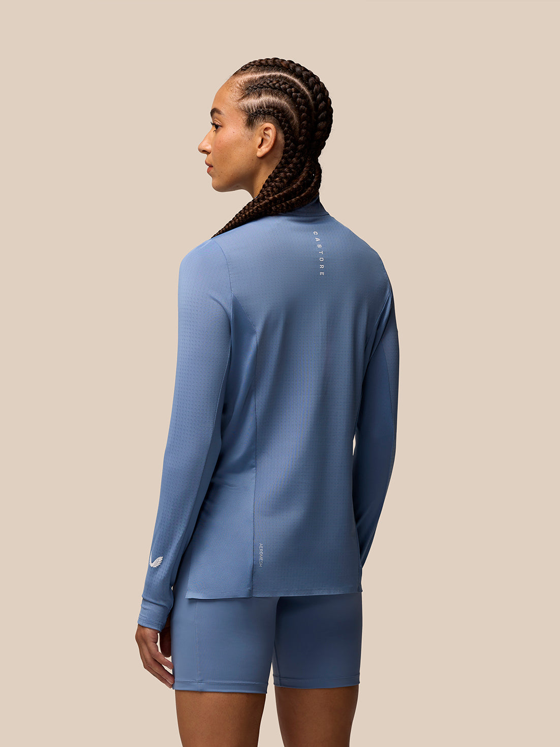 Apex Training 1/4 Zip Top- Light Blue
