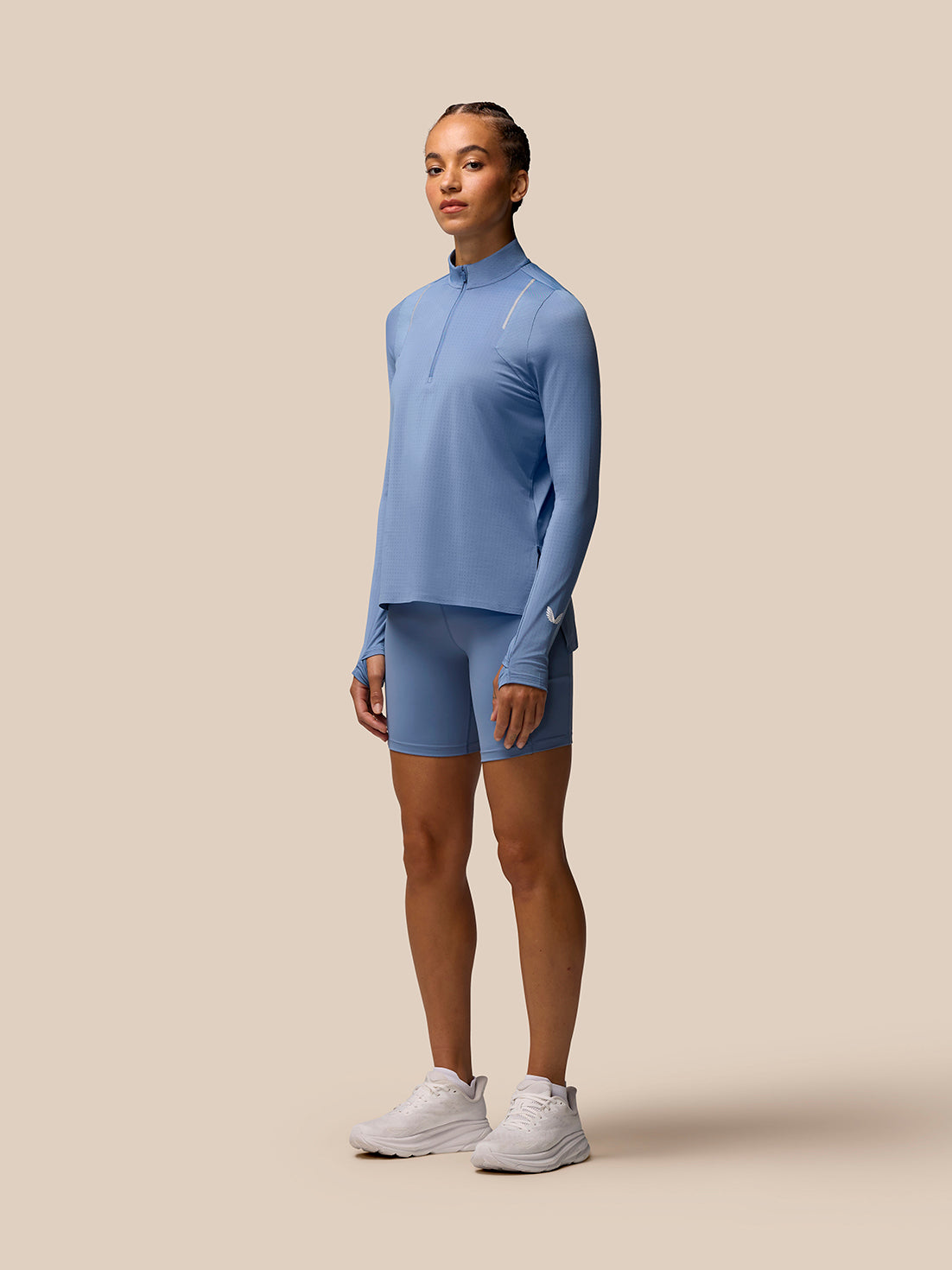 Apex Training 1/4 Zip Top- Light Blue