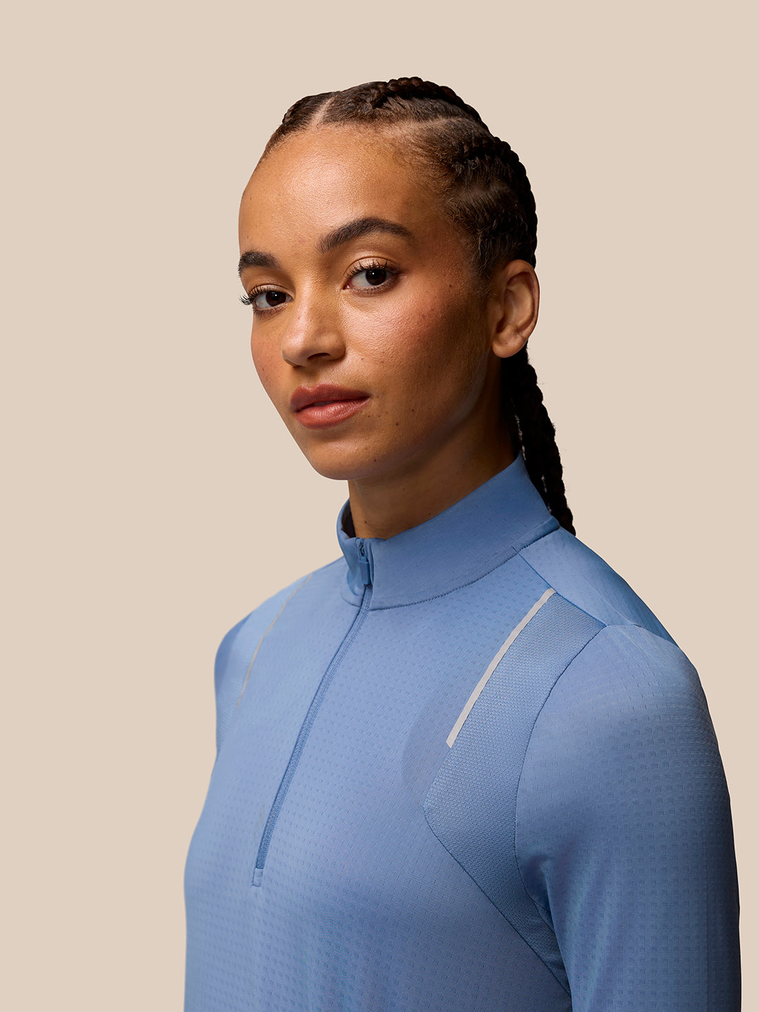 Apex Training 1/4 Zip Top- Light Blue