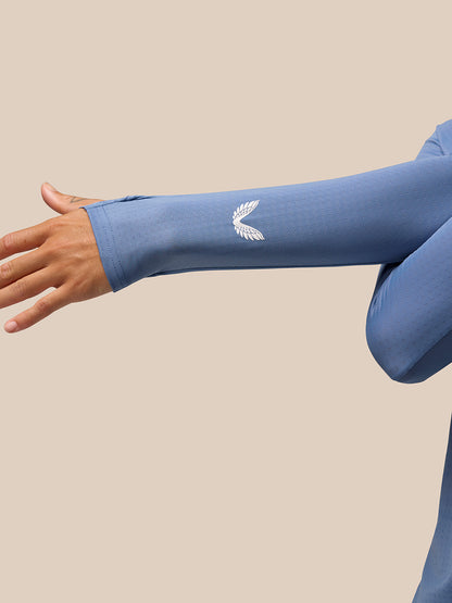 Apex Training 1/4 Zip Top- Light Blue