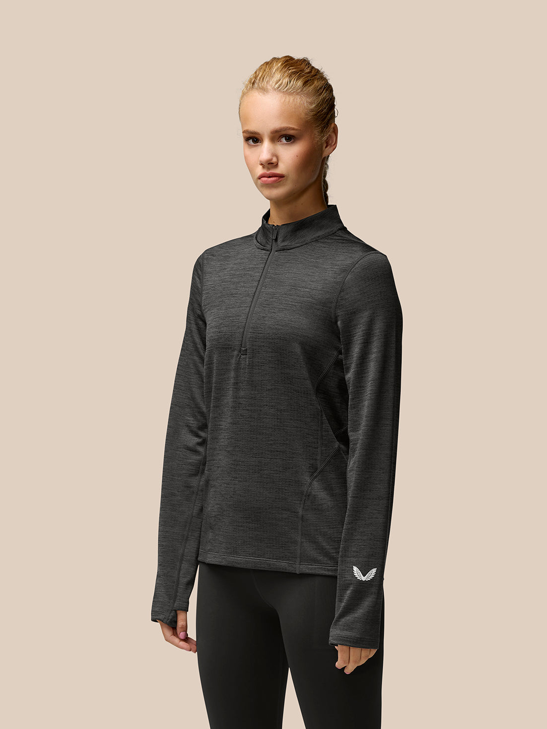 Flow Training 1/2 Zip Top - Black - Black
