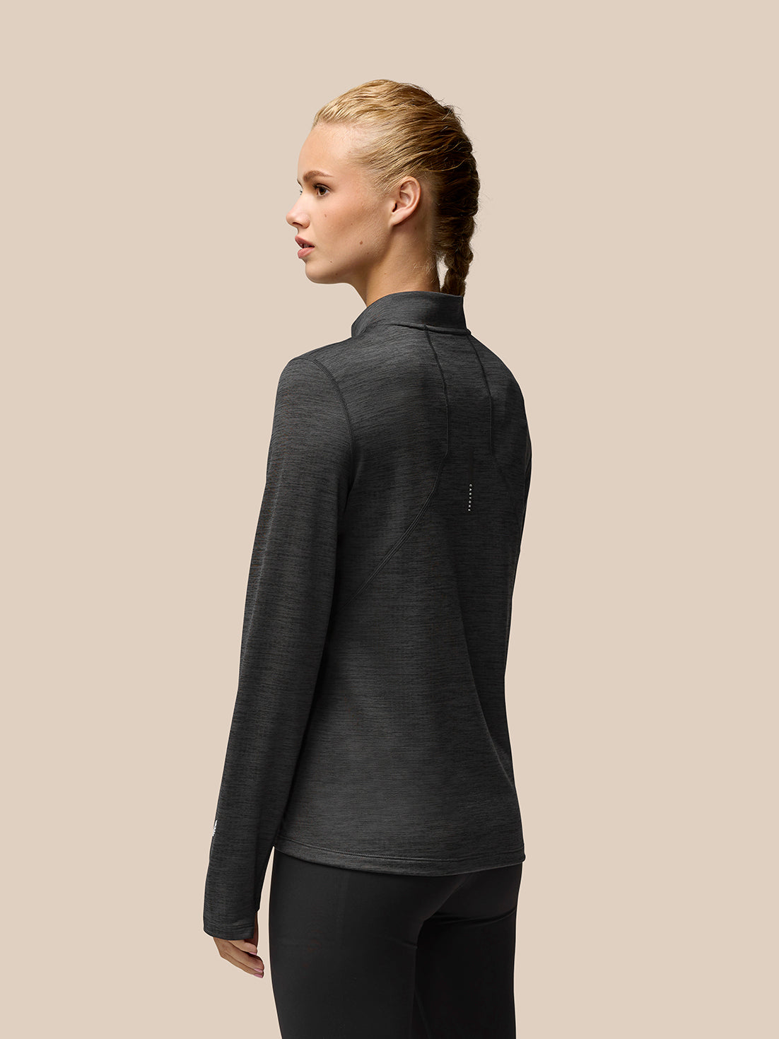 Flow Training 1/2 Zip Top - Black - Black