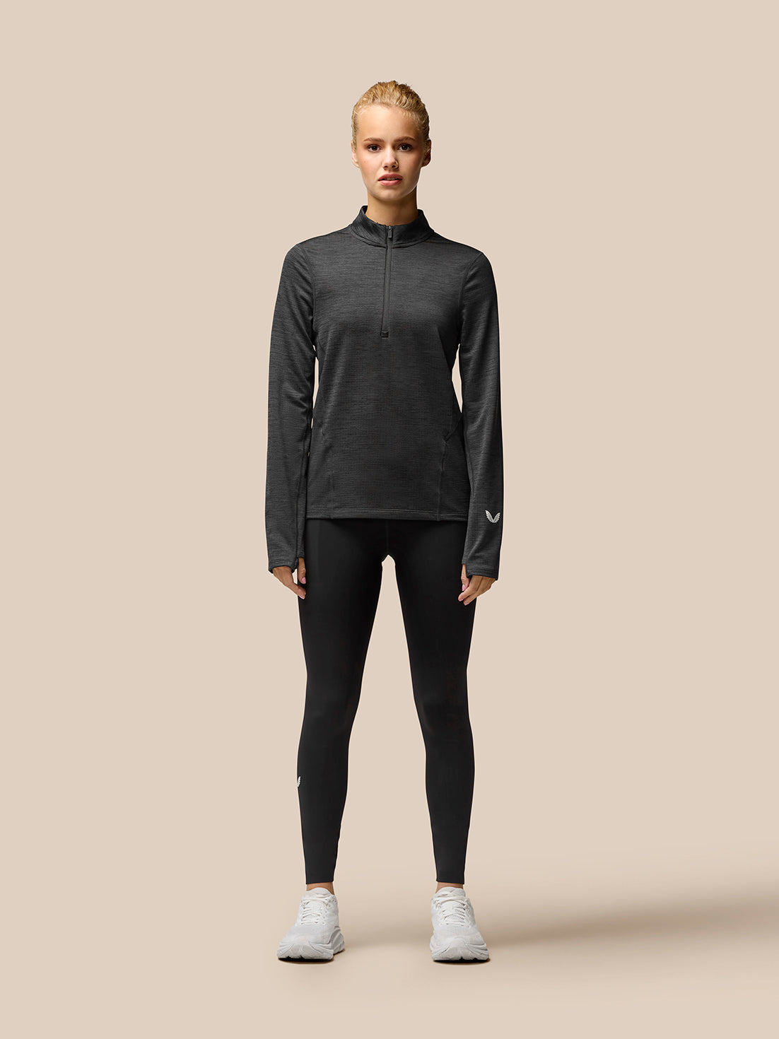 Flow Training 1/2 Zip Top - Black - Black
