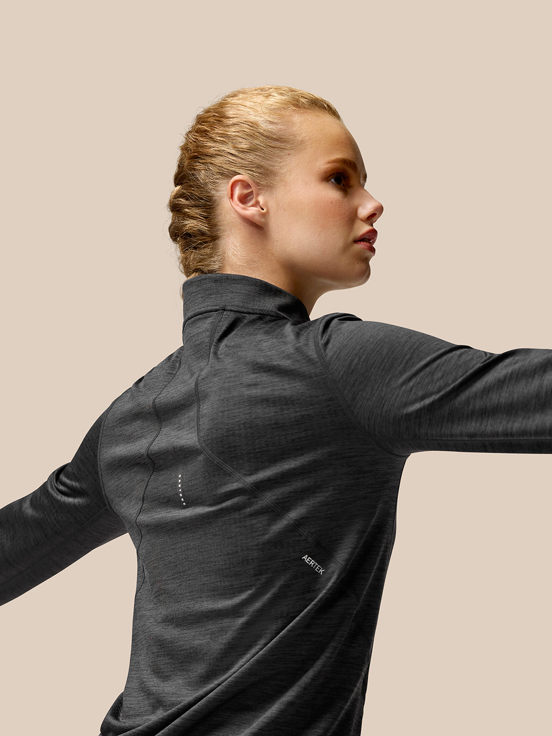 Flow Training 1/2 Zip Top - Black - Black