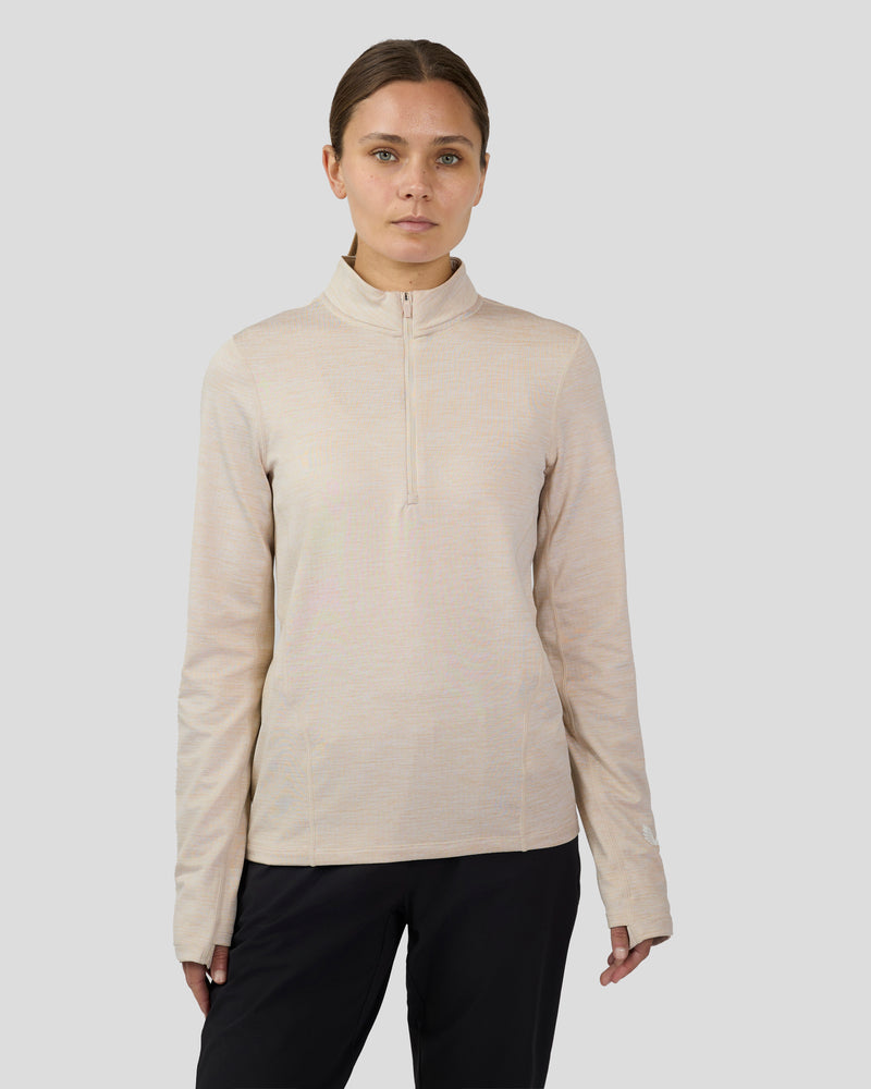 Women’s Flow Training Fleece ½ Zip Top - Beige