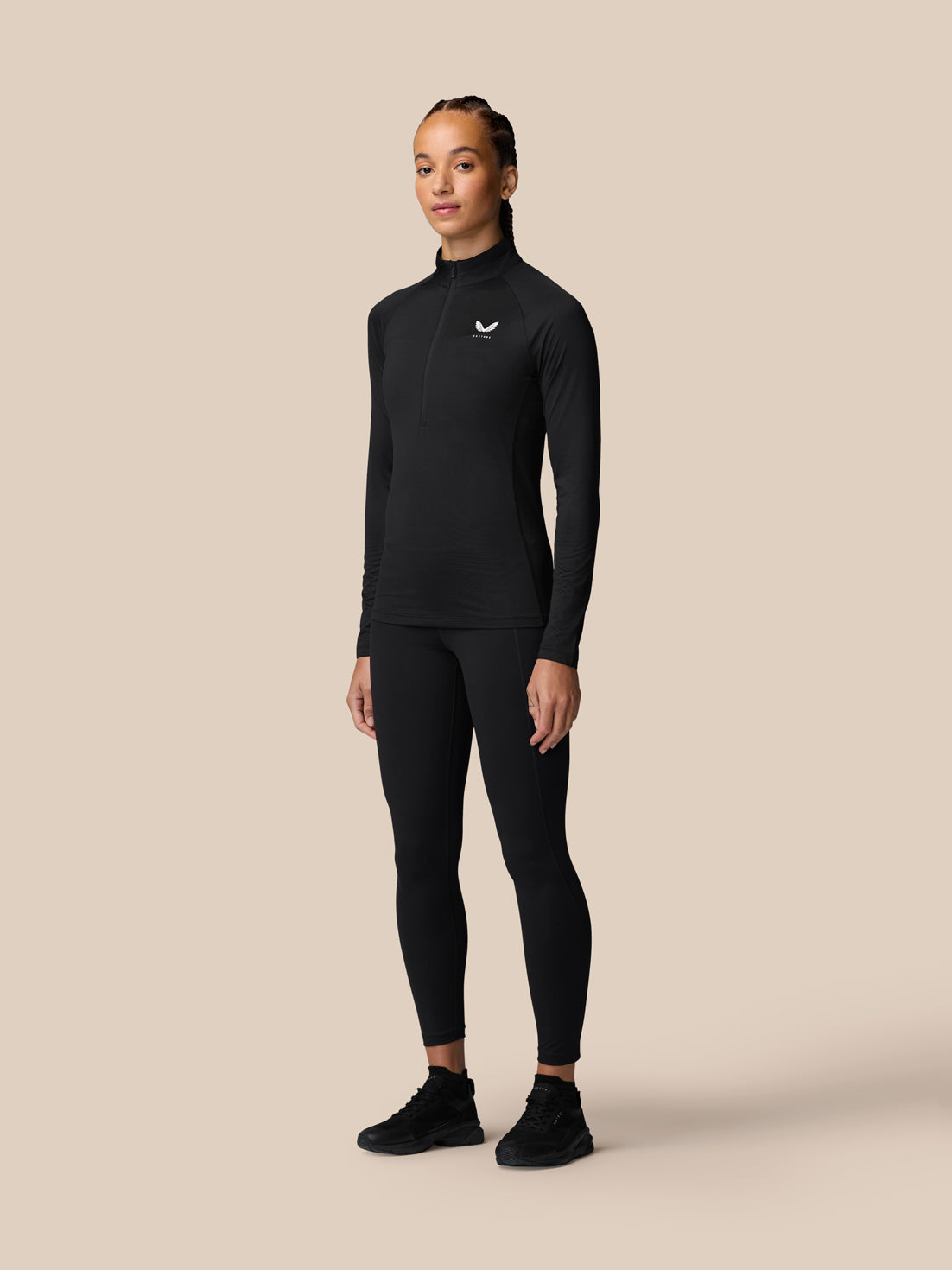 Adapt Training 1/2-Zip-Oberteil - Schwarz - Schwarz