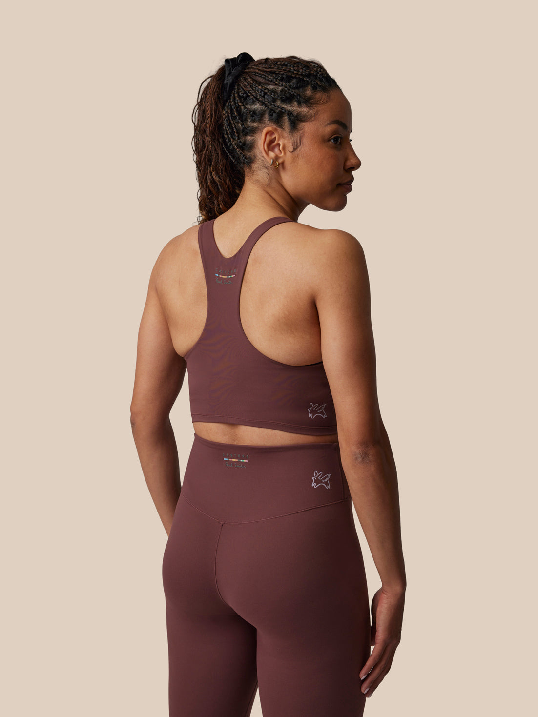 Women's Castore x Paul Smith Longline Bra - Purple - Deep Damson