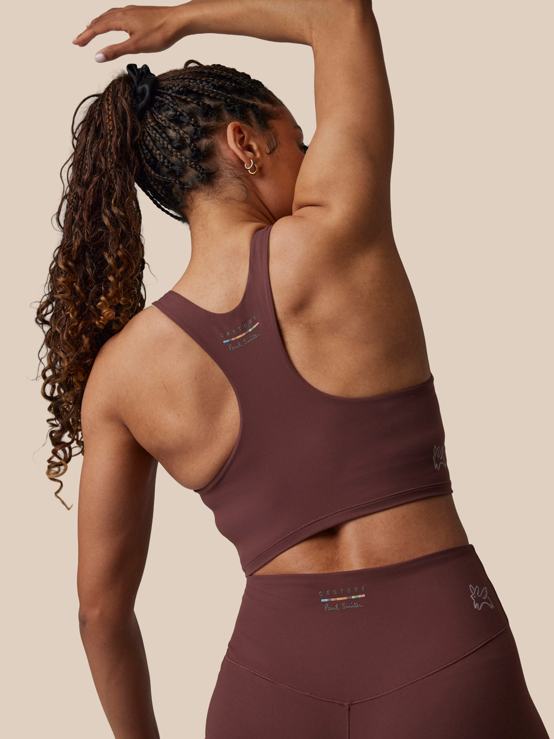 Women's Castore x Paul Smith Longline Bra - Purple - Deep Damson