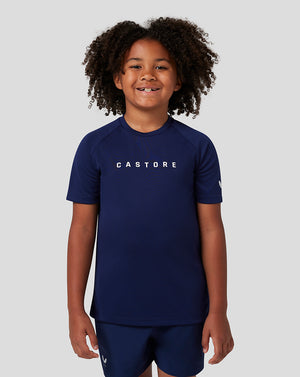 Junior Short Sleeve Raglan T-Shirt - Navy