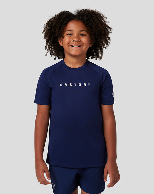 Junior Short Sleeve Raglan T-Shirt - Navy