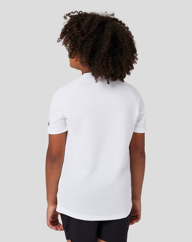 White Junior Short Sleeve Raglan T-Shirt – Castore