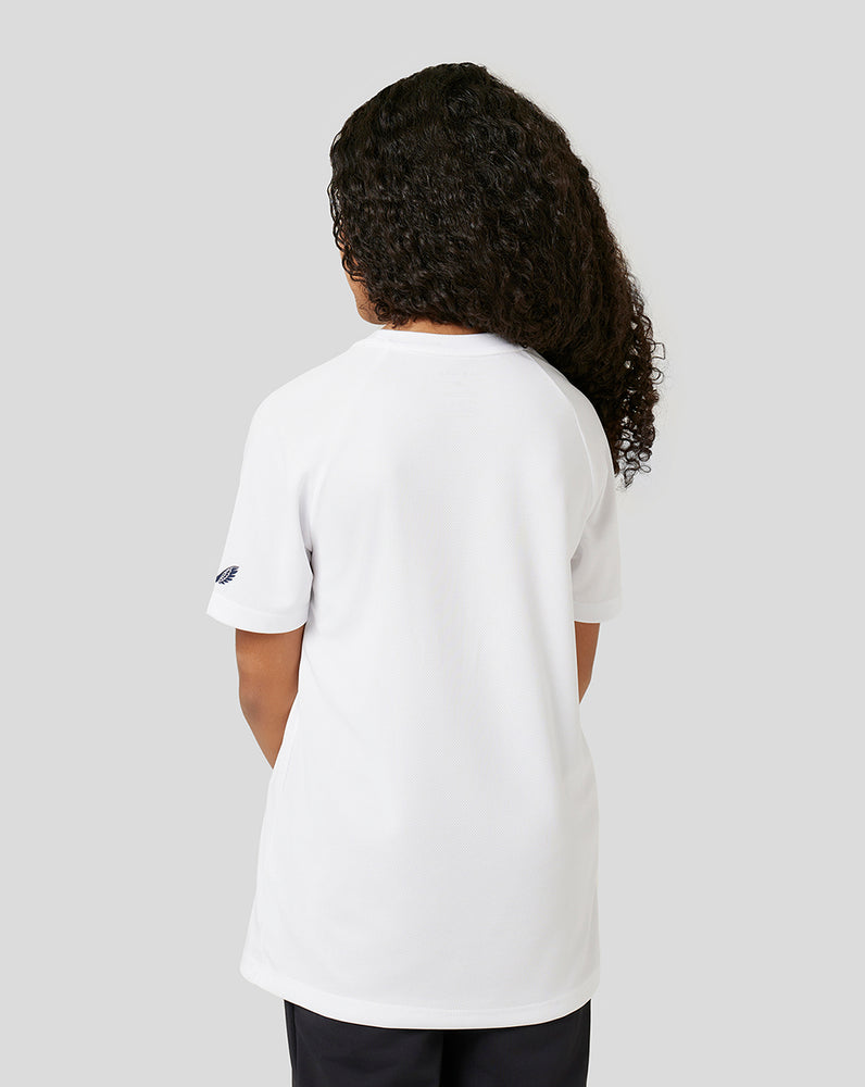 White Junior Short Sleeve Raglan T-Shirt