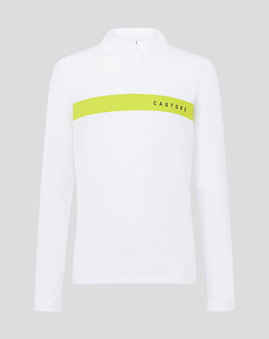 Junior White Tech Life Colourblock 1/4 Zip