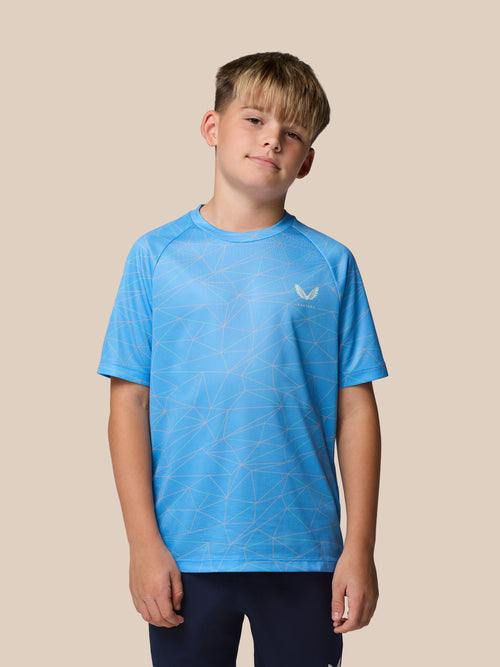 Junior’s Adapt All Over Print Short Sleeve T-Shirt - Cool Blue/Aqua