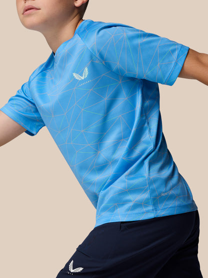 Junior’s Adapt All Over Print Short Sleeve T-Shirt - Cool Blue/Aqua