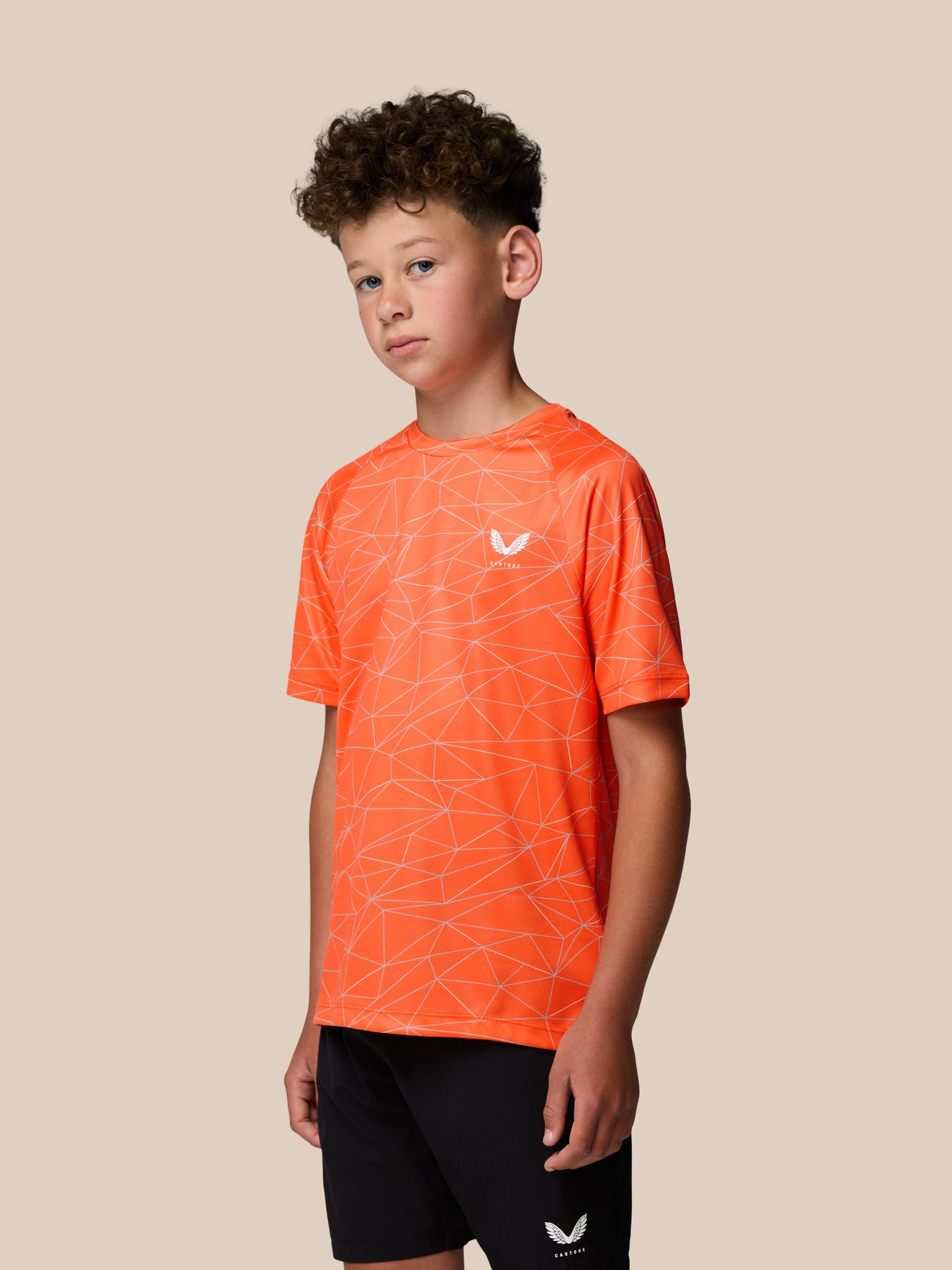 Junior’s Adapt All Over Print Short Sleeve T-Shirt - Bright Orange