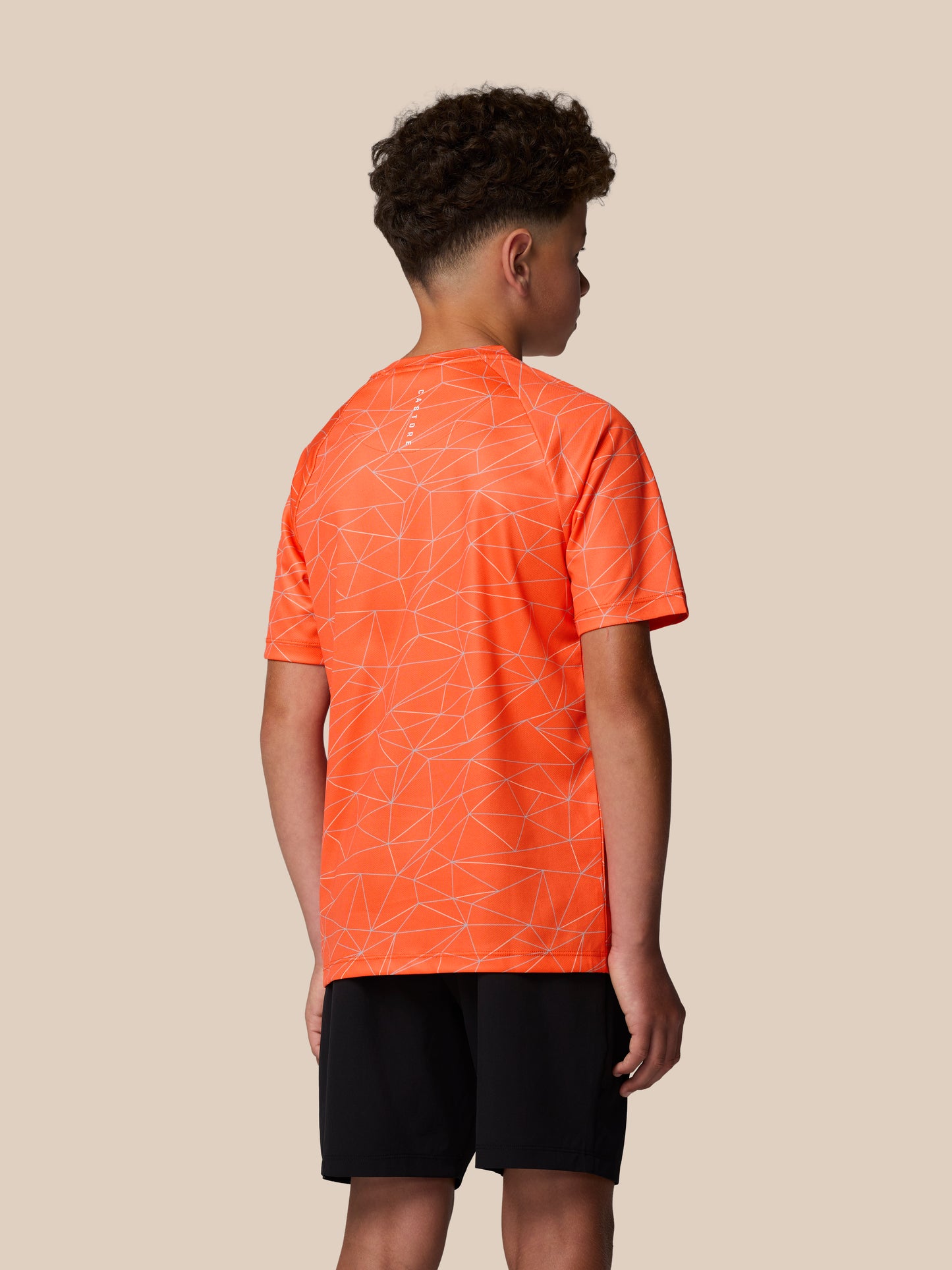 Junior’s Adapt All Over Print Short Sleeve T-Shirt - Bright Orange