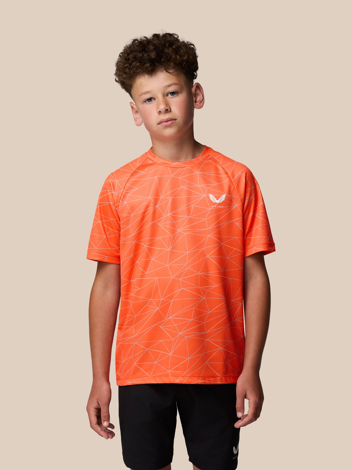 Junior’s Adapt All Over Print Short Sleeve T-Shirt - Bright Orange