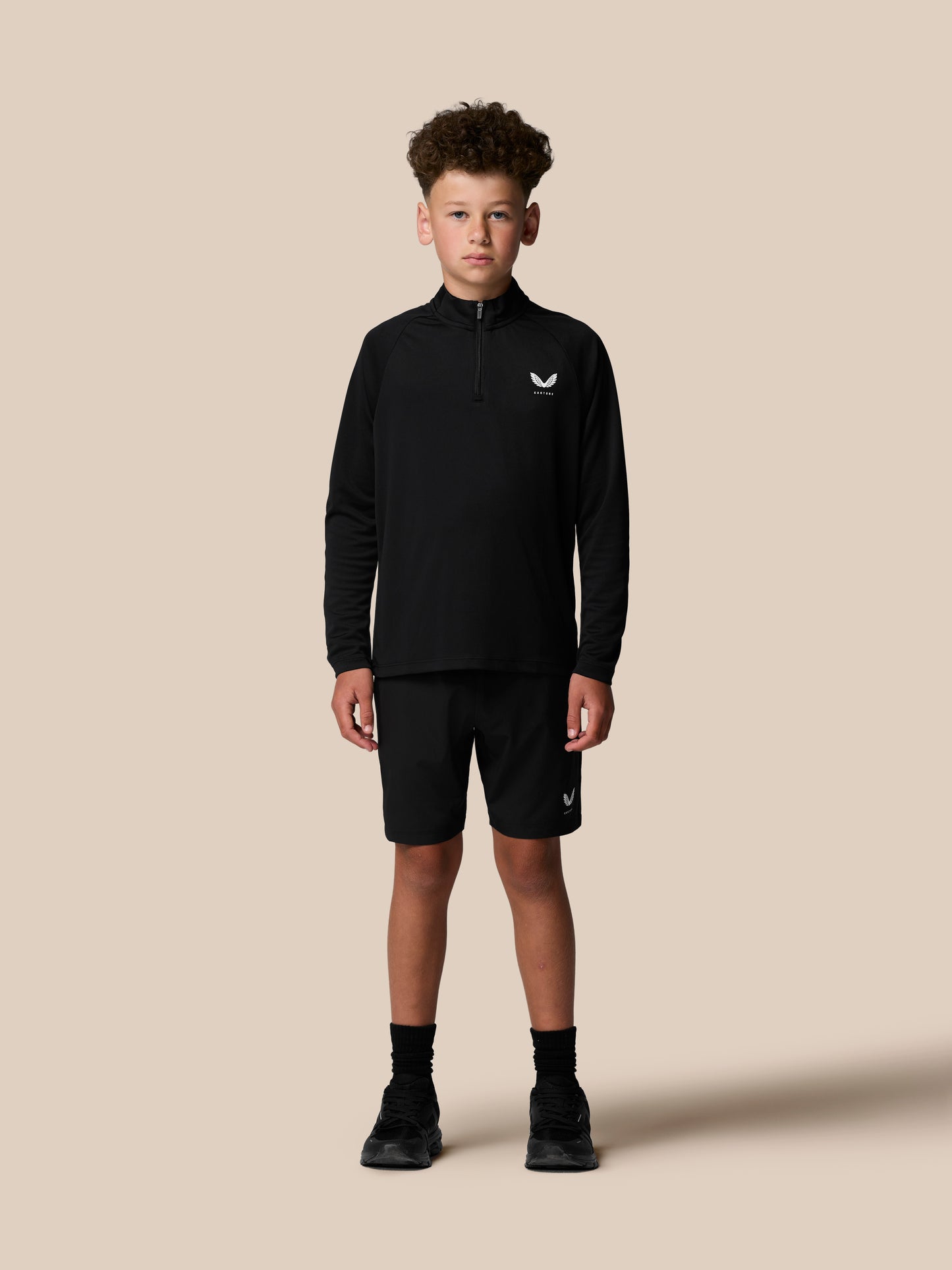 Junior’s Adapt Lightweight Quarter Zip - Black