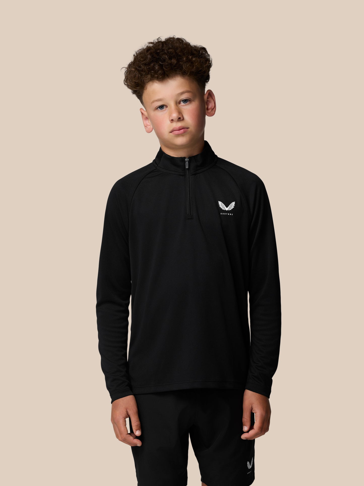 Junior’s Adapt Lightweight Quarter Zip - Black