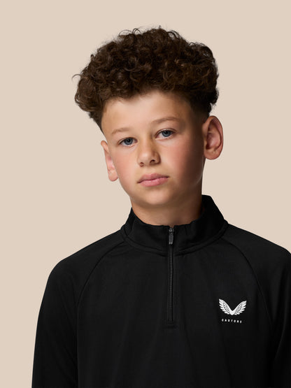 Junior’s Adapt Lightweight Quarter Zip - Black