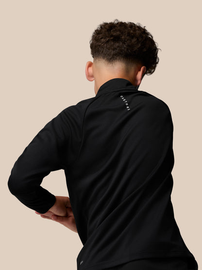 Junior’s Adapt Lightweight Quarter Zip - Black