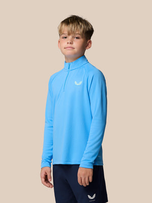 Junior Adapt Training 1/4 Zip Top - Light Blue