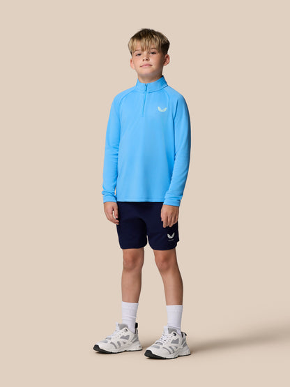 Junior Adapt Training 1/4 Zip Top - Light Blue